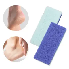 Unique Bargains Foot File Exfoliating Scrub Stone Double Sided Fine and Coarse Pumice Stone Foot Care 2 Pcs Purple