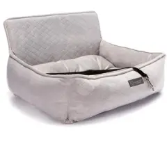 Nandog Pet Gear Small Car Seat Quilted Light Gray