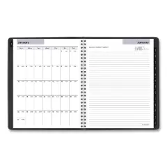 DayMinder Executive Weekly/Monthly Refillable Planner, 8.75 x 7, Black Cover, 12-Month (Jan to Dec): 2026