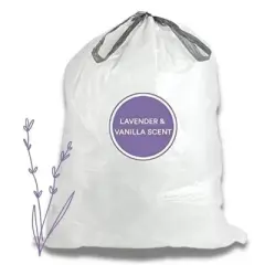 Plasticplace 4 Gallon Scented Garbage Can Liners, Lavender and Soft Vanilla, 200 Count