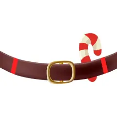Junior's Design By Humans Christmas Candy Cane Belt By BenX T-Shirt