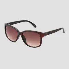Women's Tortoise Shell Print Square Sunglasses with Gradient Lenses - Universal Thread&trade; Brown