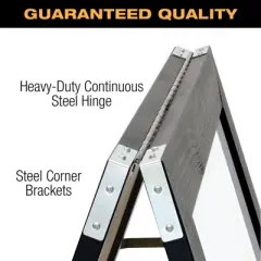 Excello Global Products 40" x 22" Indestructible A-Frame Whiteboard - Black