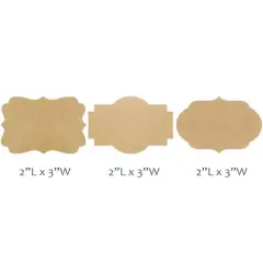 Wrapables Kraft Paper Sticker Labels for Lids, Mason Jars, Bottles, Homemade Products, Gift Wrapping, Parties, (300pcs) Fancy Frame