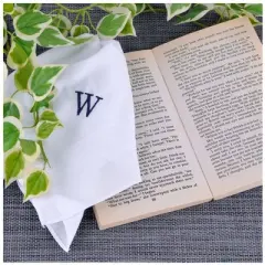 Men's Cotton Monogrammed Handkerchiefs Initial Letter Hanky