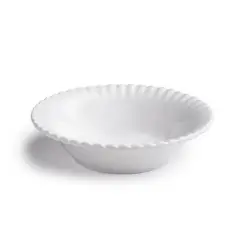 Q Home | Patio Luxe Lightweight White 8" Melamine Personal Bowl, Set of 4