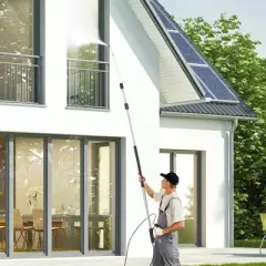 Outsunny 18' High Pressure Power Washer Telescoping Lance Extension Wand with 3/8 Inch Quick Connection, 2 Spray Nozzle Tips