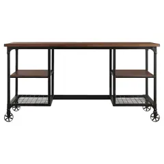 Merida Mixed Media Writing Desk Black - Inspire Q