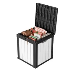 MAYEERTY 50 Gallon Large Capacity Outdoor Deck Box for Patio Furniture Cushions, Pillow with Wheels