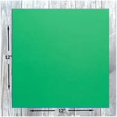 Hamilco Colored Scrapbook Cardstock Paper 12x12 Card Stock Paper 65 lb Cover 25 Pack (Brilliant Green)