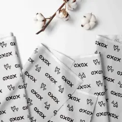 Bacati - Love  Black 3 pc Toddler Bed Sheet Set