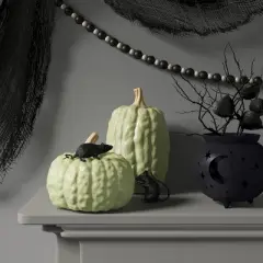 7" Small Metal Cauldron Planter Halloween Decorative Prop Black - Hyde and EEK! Boutique&trade;