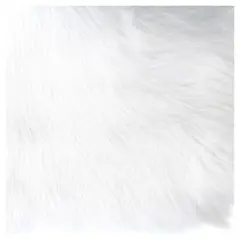 Faux Fur Rectangle Bench White - HomePop