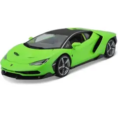 Lamborghini Centenario Lime Green with Matt Black Top 1/18 Diecast Model Car by Maisto