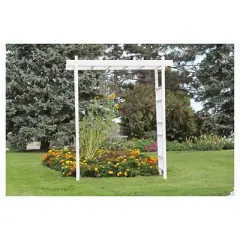 72" x 85" x 28" Bakersfield Arbor - White - Dura-Trel