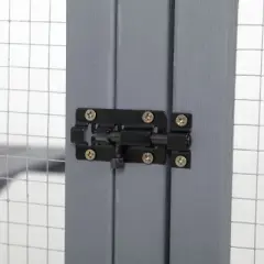 Resenkos Large 3-Level Cat Catio With Lock, Sunroof, & Spacious Run, Outdoor Pet Home, Gray