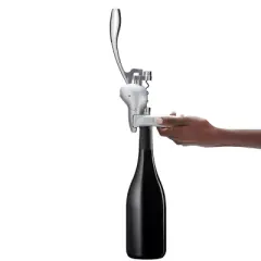 Rabbit Lever Corkscrew Set Silver: Manual Wine Opener, Plastic & Metal, Spot Clean, 7.4" Height, 1.24 lbs
