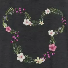 Women's Mickey & Friends Floral Logo Racerback Tank Top