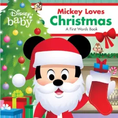 Disney Baby: Mickey Loves Christmas - (First Words Book) by  Disney Books (Board Book)