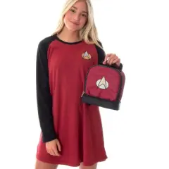 Star Trek The Next Generation Picard Dual Compartment Insulated Lunch Box Bag Red
