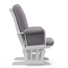 Storkcraft Tuscany White Frame Glider and Ottoman