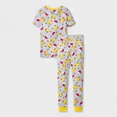 Boys' Pokemon 4pc Pajama Set - Yellow/Black/Gray