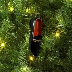 4" Christmas Resin Fancy Loafers Ornament Black - Wondershop&trade;