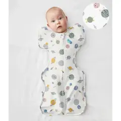 Love to Dream Designer Collection Adaptive Swaddle Wrap - Lite Space White - Newborn