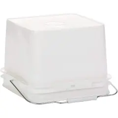 Little Giant BKTFDR2 Protective Plastic Honey Bee Feeding Bucket for Beekeeping, 2 Gallon Capacity, White