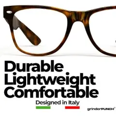 grinderPUNCH Designer Reading Glasses  Blue Light Blocking Readers for Women and Men  Stylish Readers for Enhanced Vision