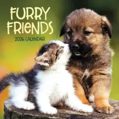 TF Publishing 13.5"x14.5" 2026 Furry Friends Wall Calendar