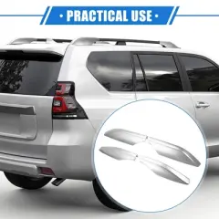 Unique Bargains Car Roof Rack Side Rails End Cover Shell Cap for Toyota Land Cruiser 2010-2022 Plastic Silver Tone 4pcs
