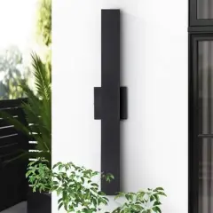C Cattleya 32in Outdoor Wall Light Integrated LED Wall Sconce with Matte Black Finish