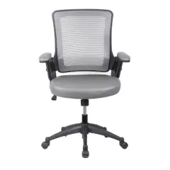 Office Chair Mesh Mid Back with Adjustable Arms and Reclining Seat for Home Office -3irtyhousy