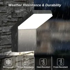 DOMETOUR Outdoor Wall Light Path Light, LED Exterior Lights Wall Mount Lamp for Patio Garden Garage Fence Yard