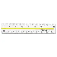 Westcott Acrylic Data Highlight Reading Ruler With Tinted Guide 15" Clear 10580