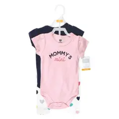 Hudson Baby Infant Boys Cotton Bodysuit and Pant Set, Bold Mom Dad