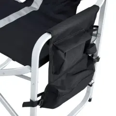 Portable Padded Folding Chair with Side Table and Pockets for Indoor/Outdoor Use