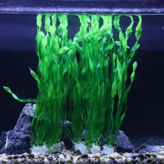 Unique Bargains Aquarium Decorations Fish Tank Artificial Plants Green 12.20" 10 Pcs
