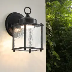 DOMETOUR Outdoor Wall Sconce Lights with Clear Glass, Outside Garage Sconce Lighting Waterproof Farmhouse Wall Lantern Lamp for House Patio Doorway