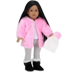 Sophia&rsquo;s Coat, Winter Hat, Leggings and Boots for 18" Dolls, Pink