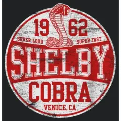 Women's Shelby Cobra Red and White Distressed Logo Racerback Tank Top