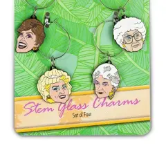 Just Funky Golden Girls Wine Charms, Set of 4