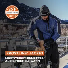 RefrigiWear Men's Frostline Insulated Jacket with Performance-Flex