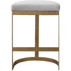 Uttermost Ivanna 26" High Half-Round Modern Gold Counter Stool