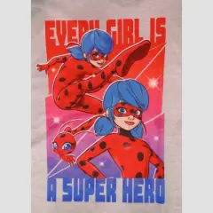 Girls' Miraculous Tales of Ladybug CatNoir NightGown with Cozy Socks - Gray/Red