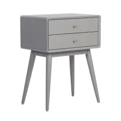 Rory Two Drawer Side Table Gray - Adore Decor