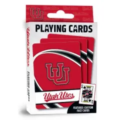 MasterPieces Officially Licensed NCAA Utah Utes Playing Cards - 54 Card Deck for Adults