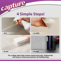 Capture Carpet Cleaner Powder, Carpet Cleaner Solution, Carpet deodorizer, Fresh Scent - 2.5 lbs
