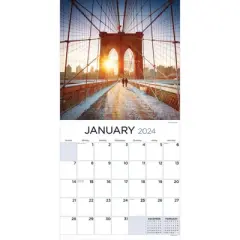 TF Publishing 2024 Wall Calendar 12"x12" NYC